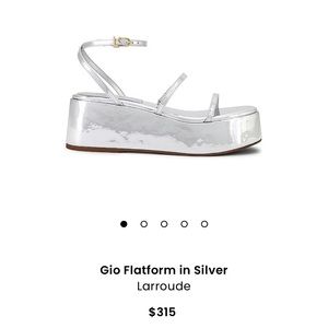 Larroudé Gio Silver Flatform Heel